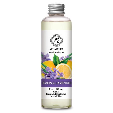 Recharge pour Diffuseur de Parfum 200ml - Arôme Citron-Lavande - Fragrance Fraîche et Durable - Diffuseur Parfum Maison - Aromat