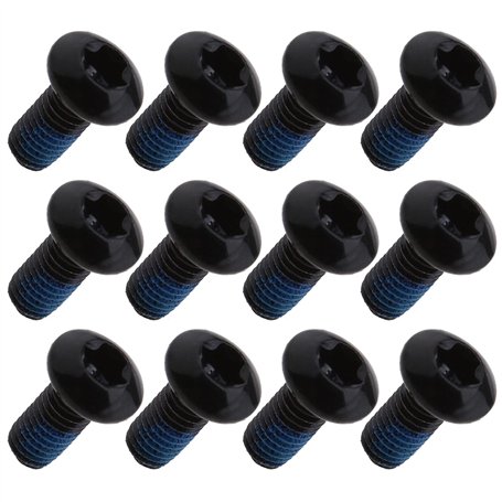 EMSea Lot de 12 boulons de Rotor de Frein à Disque M5 x 10 mm - Vis de Frein T25 pour VTT