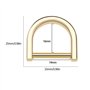 EMSea 4pcs Anneaux en D Vis Minuscules Anneau Manille Forme de Fer à Cheval Remplacement pour Bricolage Artisanat Maroquinerie A