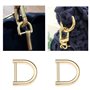EMSea 4pcs Anneaux en D Vis Minuscules Anneau Manille Forme de Fer à Cheval Remplacement pour Bricolage Artisanat Maroquinerie A