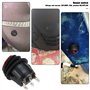 EMSea Lot de 4 Interrupteurs à Bascule 3 Positions on Off on Noir Interrupteur à Bascule Rond à Encliqueter 3 Broches 12 V-250 V