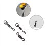YINETTECH Lot de 60 émerillons pour pêche à la carpe - Connecteurs pivotants à changement rapide - 3 types de connecteurs de lig