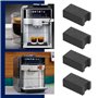 YINETTECH Lot de 2 paires de balais de charbon pour moteur compatibles avec machines à café Siemens EQ EQ5 EQ6 EQ7 EQ8 4 x 6 x 1