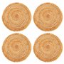 Haptufer 4 PièCes SéRies Dessous de Plateaux en Rotin pour Plaques Chaudes IsoléEs