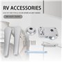 RV Serrure de Porte de Toilette Salle de Bain Serrure de Porte Caravane Bateau Loquet PoignéE Serrure RV Accessoires