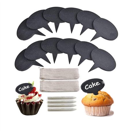 Tiamu 18Pcs Mini Tableau Ardoise Craie pour Buffet