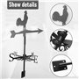 LEWITORS Girouette avec poules d'animaux, piquet de jardin, girouette, indicateur de direction du vent, ornement, artisanat