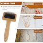 Tsudoku Tapisserie Tissage Peigne Macramé Slicker Brosse Coton Corde Ouvert Noeud Peigne à Tricoter Accessoires DIY Tressé