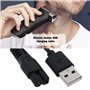 eMagTech Lot de 2 Câbles de Chargeur USB 5 V pour Tondeuse à Cheveux Pièce de Rechange Compatible avec Le Cordon D'alimentation