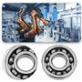 eMagTech Lot de 2 Roulements à Billes à Gorge Profonde 6305-C3 25 X 62 X 17 Mm pour Environnements de Rotation à Grande Vitesse