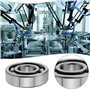 eMagTech Lot de 2 Roulements à Billes à Gorge Profonde 6305-C3 25 X 62 X 17 Mm pour Environnements de Rotation à Grande Vitesse