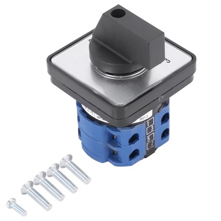 Jemcgrl Commutateur Électrique 660V 20A 4 Pôles 2 Positions Sélecteur Rotatif Universel Commutateur D'Inversion De Moteur Électr