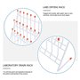 Dsdhuf Râtelier de Séchage en Métal pour Laboratoire, Support Mural/ÉTendoir SéChage en Verre Laboratoire Autoportant