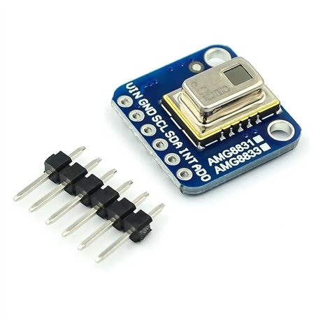 IMCCZONY Module de Capteur de Température de Réseau D'Imageurs Thermiques AMG8833 IR 8x8 Capteur de Caméra Infrarouge 8x8