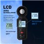Mcbazel Digital Luxmètre Numérique, Mesure des Lumières avec 0.1-200,000 Lux, Posemètre Numérique Portable Ambiante Portée Jusqu