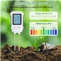 Mcbazel Testeur de Sol ph 3 en 1, Détecteur de Test de Sol Acide-Base, Mesure de Température et d'Humidité avec Affichage LCD Ré