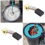 ECSiNG Lot de 2 paires de balais de charbon pour agitateur d'arrêt automatique 6 x 11 x 15 mm compatibles avec mélangeur à cimen