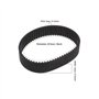 ECSiNG 2pcs Courroie d'entraînement Rabot en Caoutchouc HTD201-3M-14 67 Dents Boucle Fermée CT2610387984 Compatible avec Bosch S