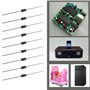 ECSiNG Lot de 100 diodes Schottky 1N5819 1 A 40 V Schottky Barrier Rectifier Diodes Composants électroniques pour panneau solair