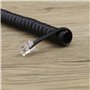 ECSiNG 4pcs Téléphone Combiné Cordon Remplacement Enroulé Téléphone Combiné Câble PVC Téléphone Accessoires 1.5 Mètres Noir
