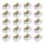 ECSiNG Lot de 20 porte-fusibles PCB avec 20 coques transparentes à double terminaux 250 V 6 A 5 x 20 mm pour fusible PCB - Boîti