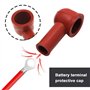 ECSiNG Lot de 10 coques isolantes en caoutchouc pour bornes de batterie - 14 mm x 8 mm - Noir et rouge