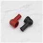 ECSiNG Lot de 10 coques isolantes en caoutchouc pour bornes de batterie - 14 mm x 8 mm - Noir et rouge