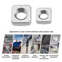 LT Easiyl 50 Pièces Écrous Carrés 304 Écrou Carré en Acier Inoxydable DIN557 Écrou Carré Plat Écrou Carré Écrou de Fixation Carr