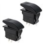 Briny River 2X Interrupteurs à Bascule 3 Broches 12 V/24 V SPST Marche/arrêt étanches IP68 pour Voiture Bateau Camping-Car SUV (