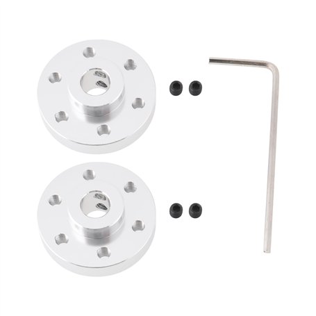 Briny River 2x Accouplement Arbre à Bride Rigide Argenté pour Moteur à Arbre de 6 Mm Optique Fixe avec Filetage M3