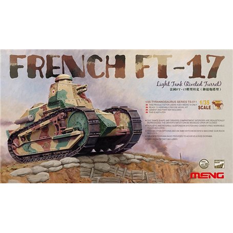 MENG Modèle 1:35 French FT-17 Kit de Tourelle rivetée pour Char léger Multicolore 14