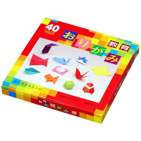 Générique Origami - Loisirs Créatifs - Papier Origami Coffret Découverte - 4 Types de Papier Origami - 40 Teintes Assorties - 25
