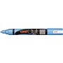 uni-ball 186217 UNI CHALK Marqueur pour fenêtre et craie avec pointe ogive PWE-5M Bleu métallisé