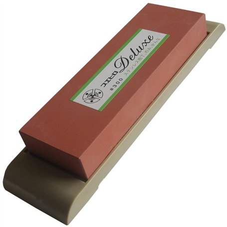 Pierre à Aiguiser Japonaise Suehiro pour Couverts de Table et Couteaux avec Lame en Acier Inoxydable Grain Moyen #320 avec Base