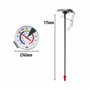 Thermomètre à lait pour café avec sonde en acier inoxydable de 175 mm Thermomètre à café avec clip Température du lait professio