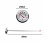 Thermomètre à compost - Thermomètre à cadran en acier inoxydable pour compostage maison et jardin - Diamètre 50 mm - Cadran C & 