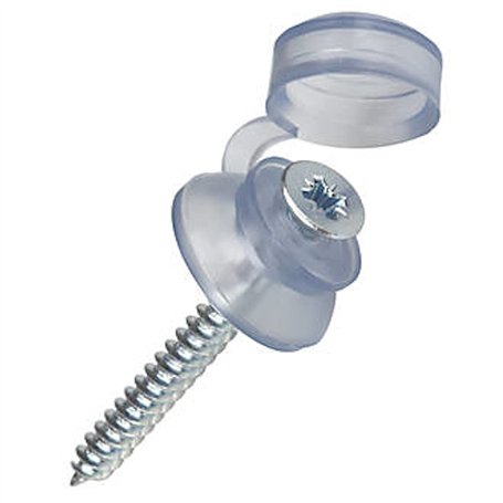 Bulk Hardware BH02184 Vis de toiture avec embout et rondelle en Plastique transparent