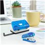Rapesco 1719 Set Bug Agrafeuse et 810-P Perforatrice 2 Trous avec 1000 Agrafes 26/6 mm, Bleu Transparent