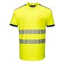 Portwest T181 PW3 T-shirt de Sécurité à Manches Courtes Haute Visibilité Jaune/Noir, XS