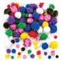 Baker Ross Pompons à paillettes - Lot de 100