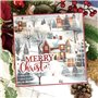 Hunkydory Duo Design Bloc de papier Motif Pays des merveilles d'hiver et flocons fantaisie