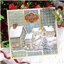 Hunkydory Duo Design Bloc de papier Motif Pays des merveilles d'hiver et flocons fantaisie