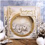Hunkydory Duo Design Bloc de papier Motif Pays des merveilles d'hiver et flocons fantaisie