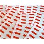 Lot de 100 étiquettes amovibles en forme de flèches de 20 x 10 mm