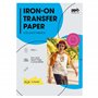 PPD 5 x A4 Papier Transfert Tee-Shirt/Textiles Blancs ou Clairs