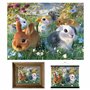 3D LiveLife Affiche Murales Lenticulaires Lapins de Deluxebase. Poster Lapin 3D sans Cadre. Décoration Murale Parfaite. Oeuvre O