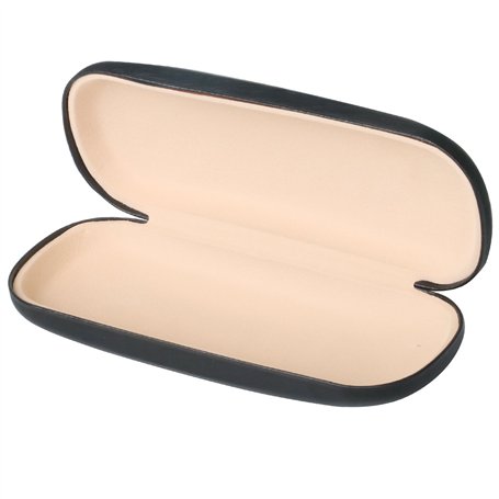 TRIXES Etui Lunettes Noir en Simili Cuir pour à Cadres Petits ou Moyens boîtier lunettes rigide