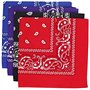 KAV Lot de 4 Bandanas Multi-Usages - Bandeau Cyclisme Masque Visage Foulard Mouchoir pour Homme Femme Hip-Hop Sport - Noir