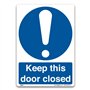 Autocollant en vinyle A5 avec inscription « Keep this door closed » - Informations de sécurité obligatoires