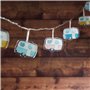 Lights4fun Guirlande Lumineuse Camping avec 12 Caravanes à LED Blanc Chaud à Piles pour Intérieur